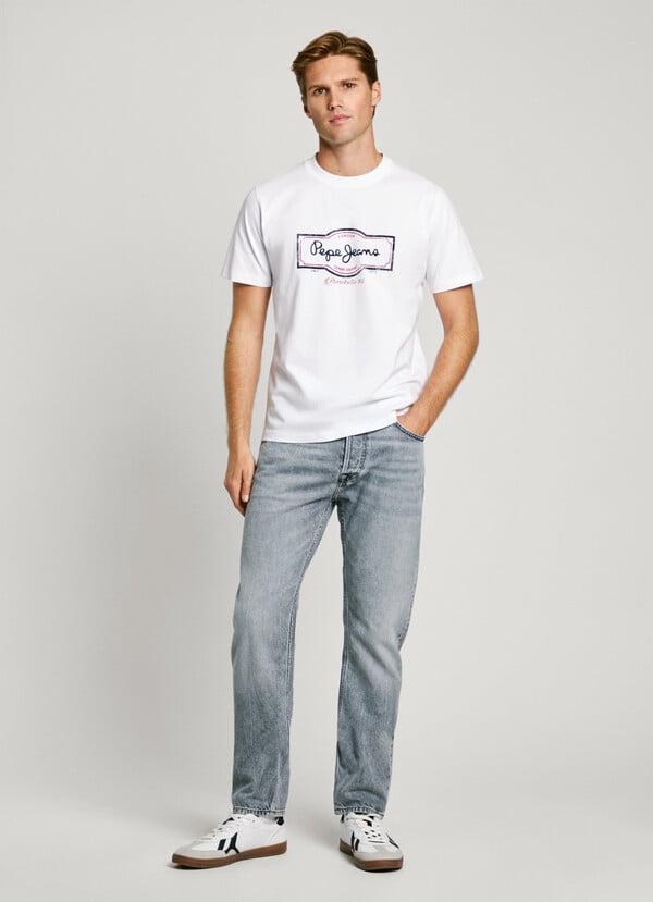 Pepe Jeans Camiseta Logo Estampado Fit Regular