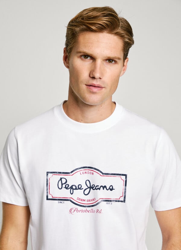 Pepe Jeans Camiseta Logo Estampado Fit Regular