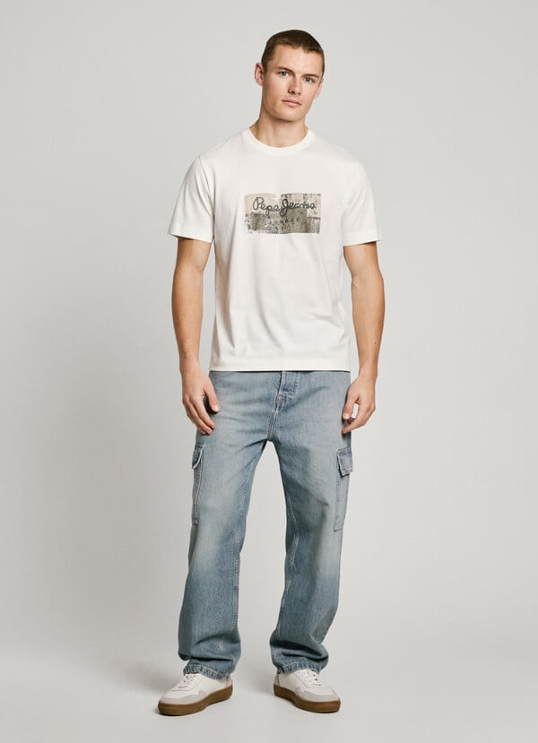 Pepe Jeans Camiseta Logo Estampado Fit Regular