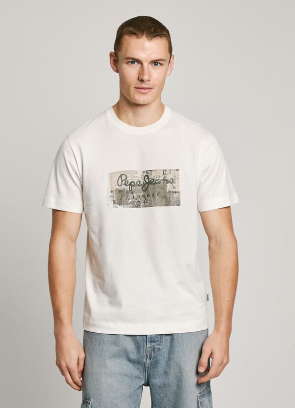Pepe Jeans Camiseta Logo Estampado Fit Regular