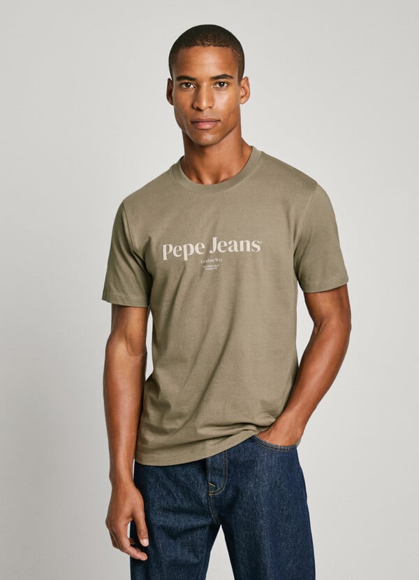 Pepe Jeans Camiseta Logo Estampado Fit Regular