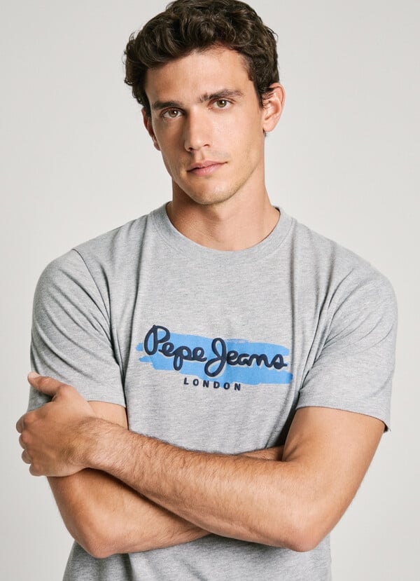 Pepe Jeans Camiseta Logo Estampado Fit Regular