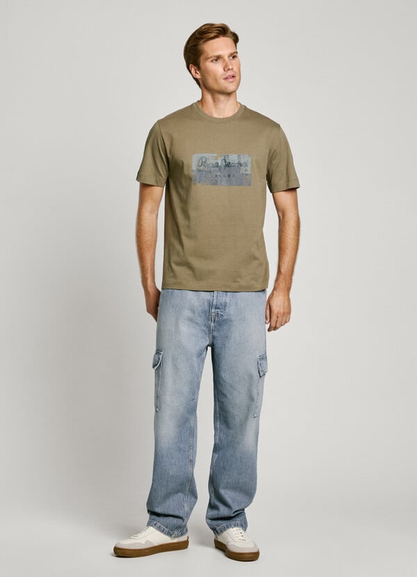 Pepe Jeans Camiseta Logo Estampado Fit Regular