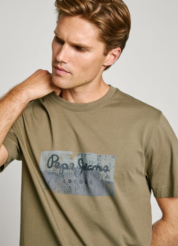 Pepe Jeans Camiseta Logo Estampado Fit Regular