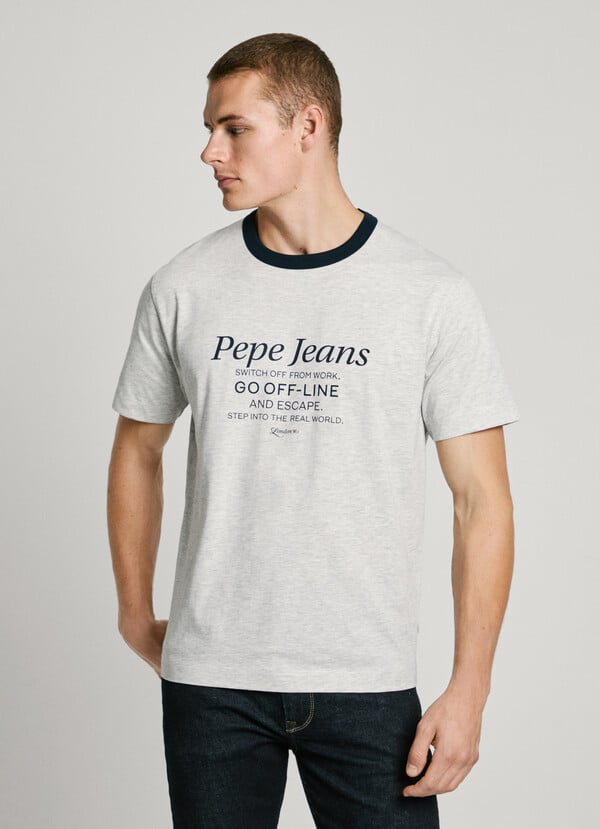 Pepe Jeans Camiseta Logo Estampado Fit Relaxed
