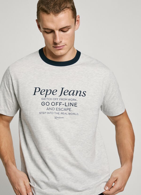 Pepe Jeans Camiseta Logo Estampado Fit Relaxed