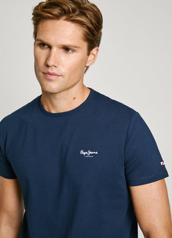 Pepe Jeans Camiseta Logo Estampado Fit Slim