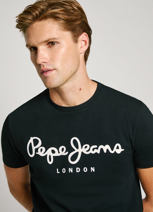 Pepe Jeans Camiseta Logo Estampado Fit Slim