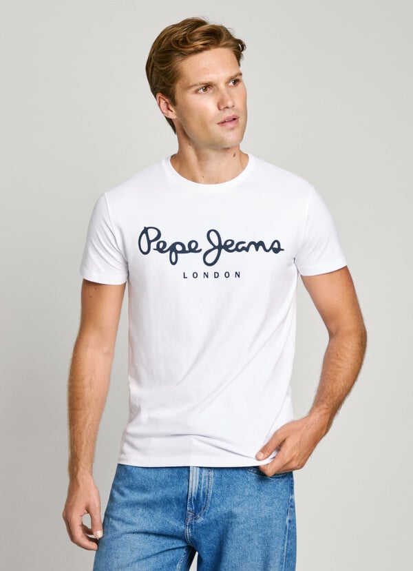 Pepe Jeans Camiseta Logo Estampado Fit Slim