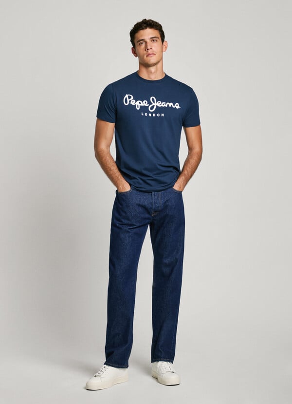Pepe Jeans Camiseta Logo Estampado Fit Slim
