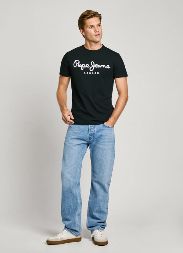 Pepe Jeans Camiseta Logo Estampado Fit Slim
