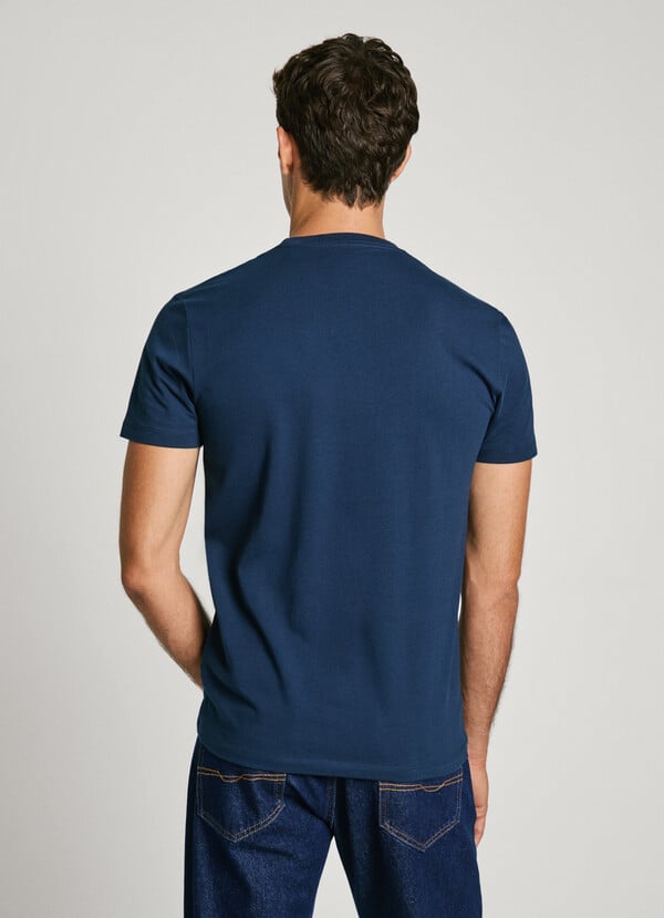 Pepe Jeans Camiseta Logo Estampado Fit Slim