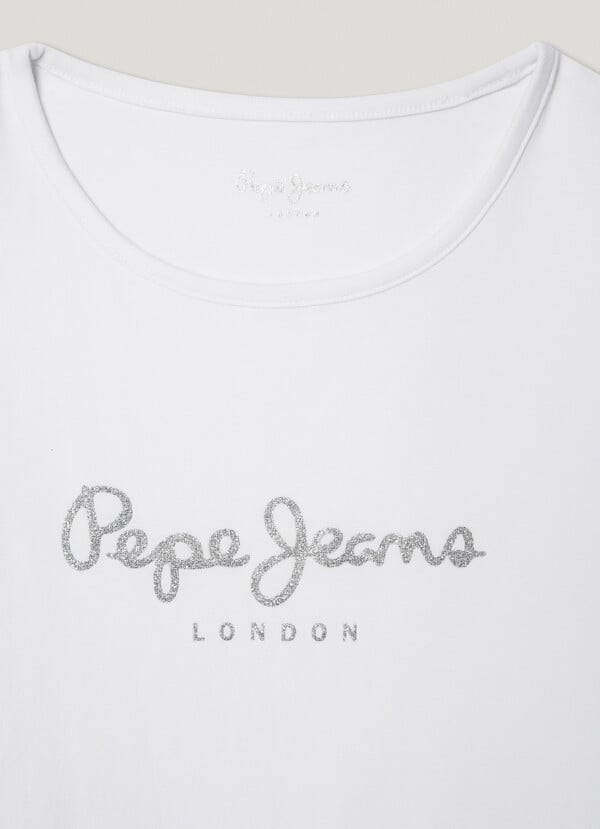 Pepe Jeans Camiseta Logo Estampado Fit Slim