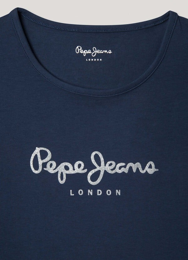 Pepe Jeans Camiseta Logo Estampado Fit Slim