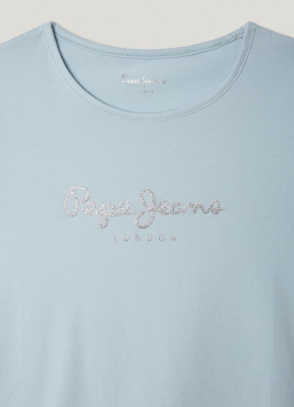 Pepe Jeans Camiseta Logo Estampado Fit Slim