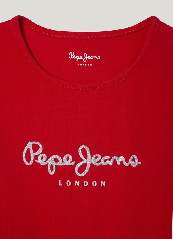Pepe Jeans Camiseta Logo Estampado Fit Slim