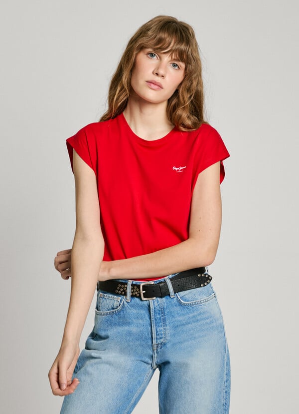 Pepe Jeans Camiseta Logo Estampado Fit Slim