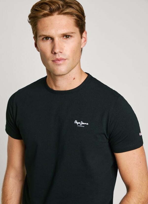 Pepe Jeans Camiseta Logo Estampado Fit Slim
