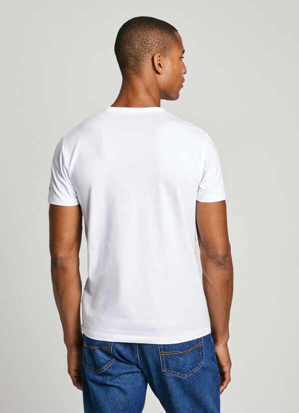 Pepe Jeans Camiseta Logo Estampado Fit Slim