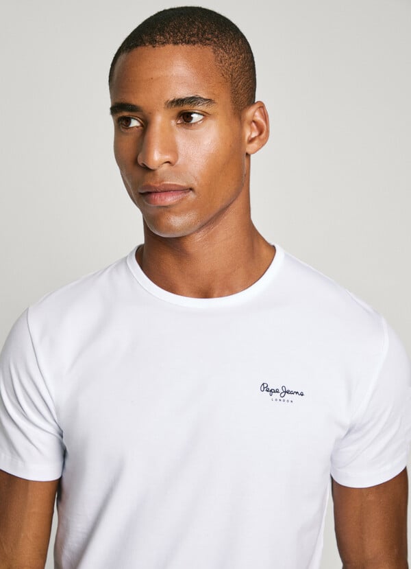 Pepe Jeans Camiseta Logo Estampado Fit Slim