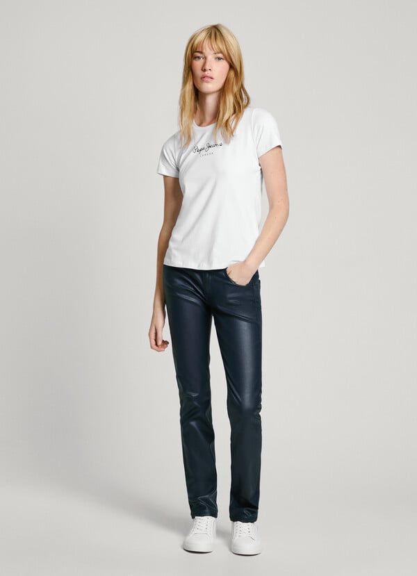 Pepe Jeans Camiseta Logo Estampado Fit Slim