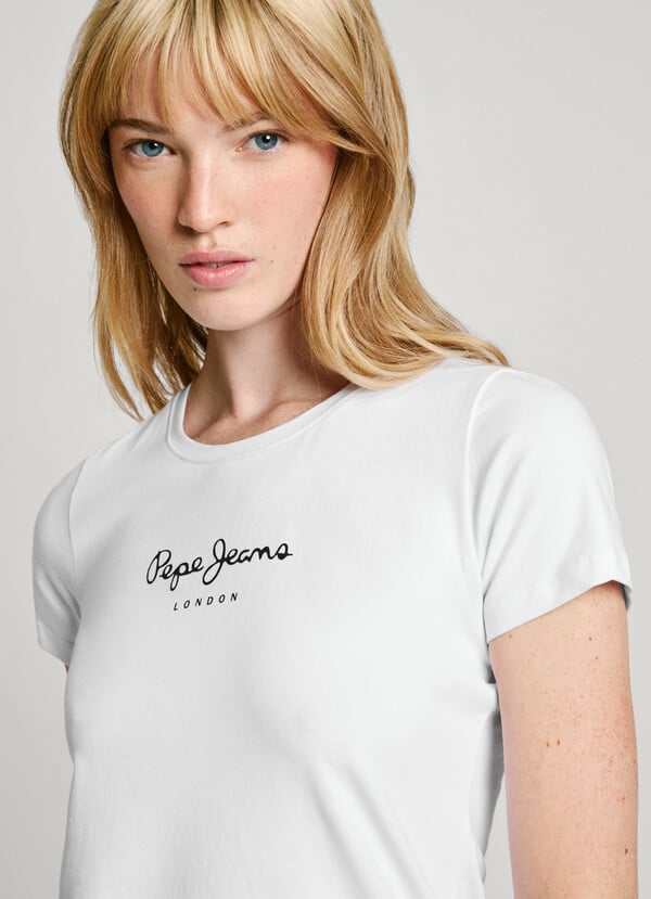 Pepe Jeans Camiseta Logo Estampado Fit Slim