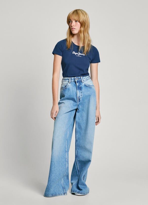Pepe Jeans Camiseta Logo Estampado Fit Slim