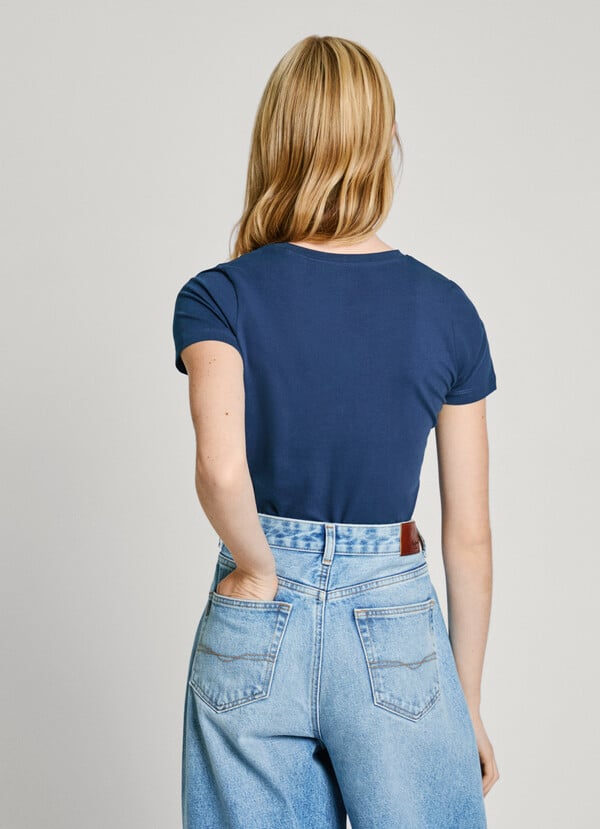 Pepe Jeans Camiseta Logo Estampado Fit Slim