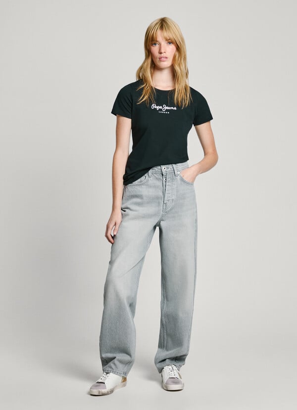 Pepe Jeans Camiseta Logo Estampado Fit Slim