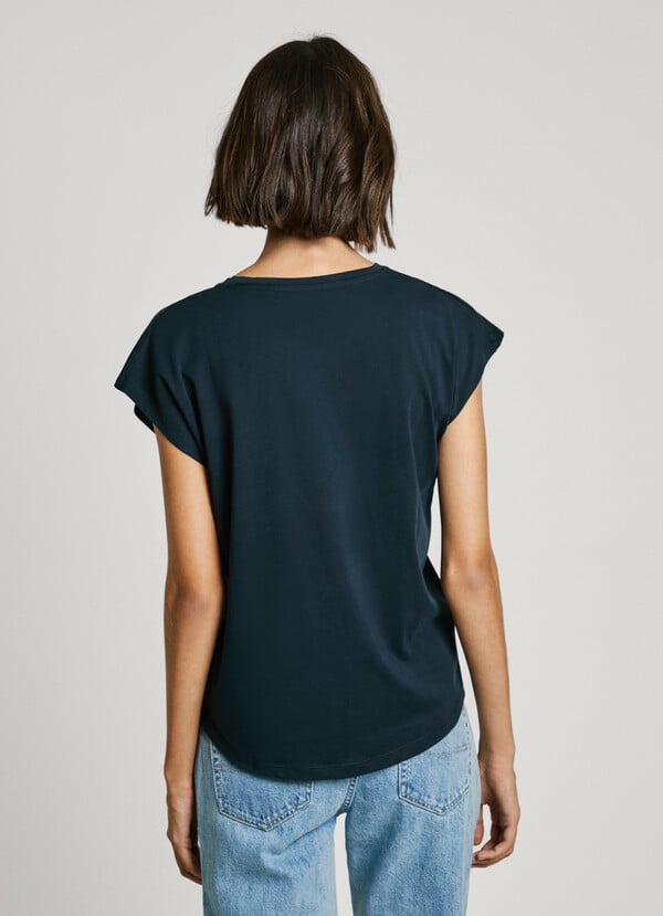 Pepe Jeans Camiseta Logo Estampado Fit Slim