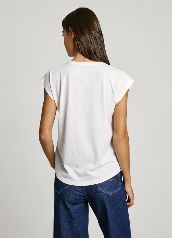 Pepe Jeans Camiseta Logo Estampado Fit Slim