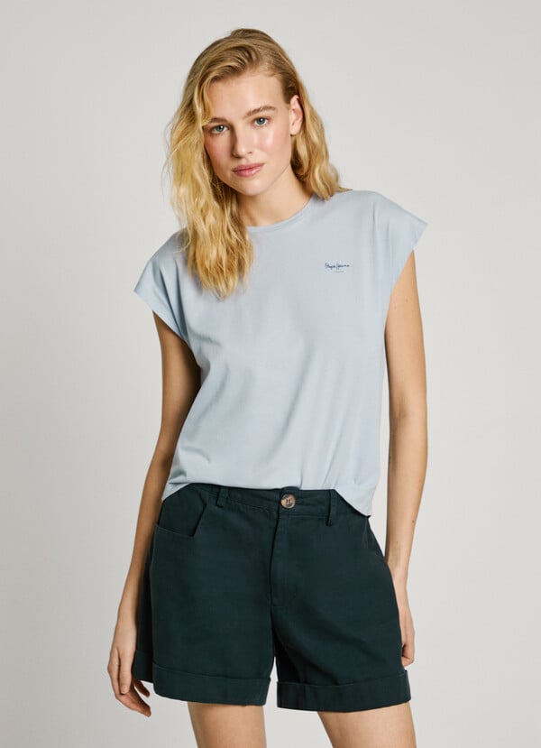 Pepe Jeans Camiseta Logo Estampado Fit Slim