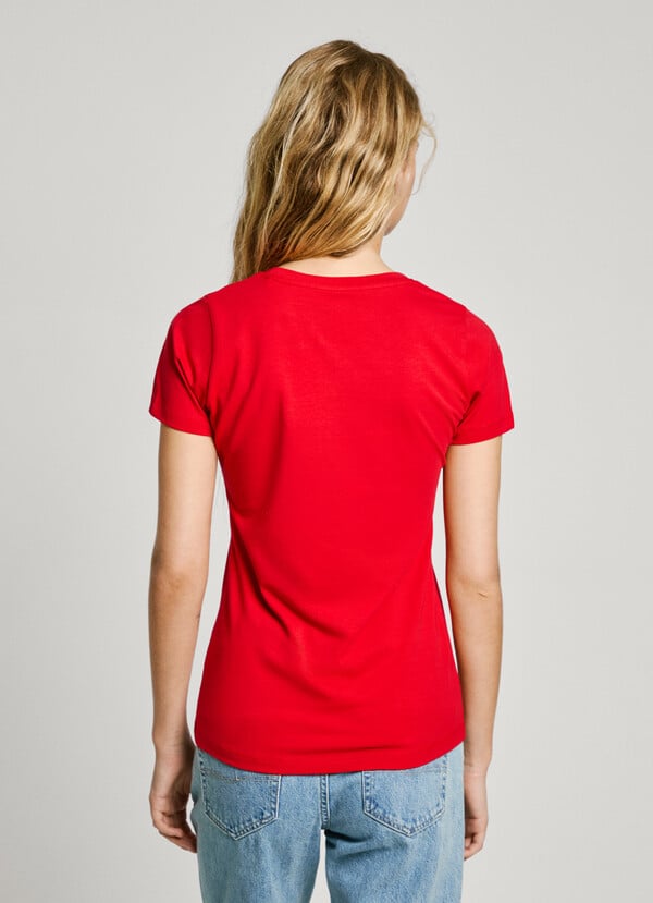 Pepe Jeans Camiseta Logo Estampado Fit Slim