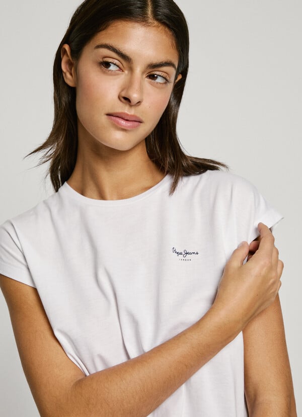 Pepe Jeans Camiseta Logo Estampado Fit Slim