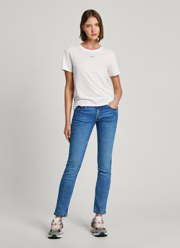 Pepe Jeans Camiseta Logo Estampado Fit Slim