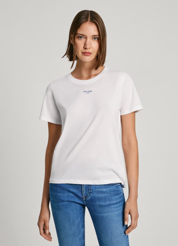 Pepe Jeans Camiseta Logo Estampado Fit Slim