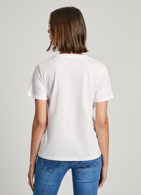 Pepe Jeans Camiseta Logo Estampado Fit Slim