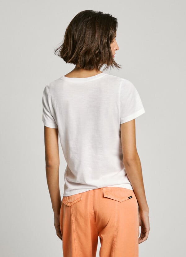 Pepe Jeans Camiseta Logo Strass Fit Regular