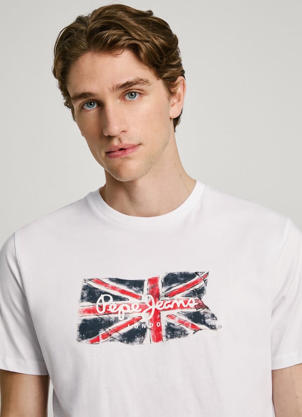 Pepe Jeans Camiseta Logo Union Jack Fit Regular