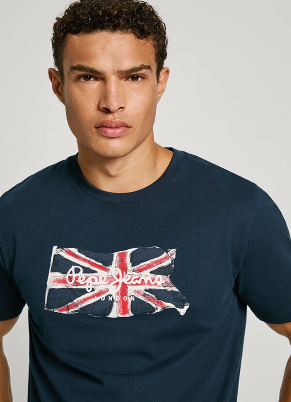Pepe Jeans camiseta logo union jack fit regular