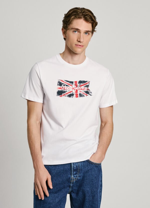 Pepe Jeans camiseta logo union jack fit regular