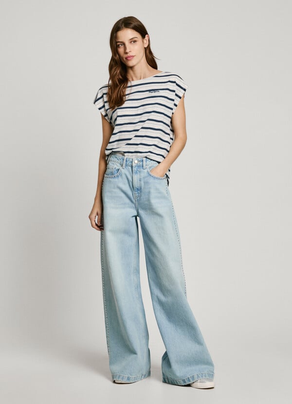 Pepe Jeans Camiseta Rayas Logo Bordado