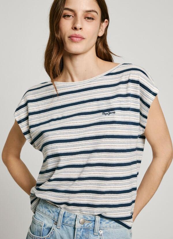 Pepe Jeans Camiseta Rayas Logo Bordado