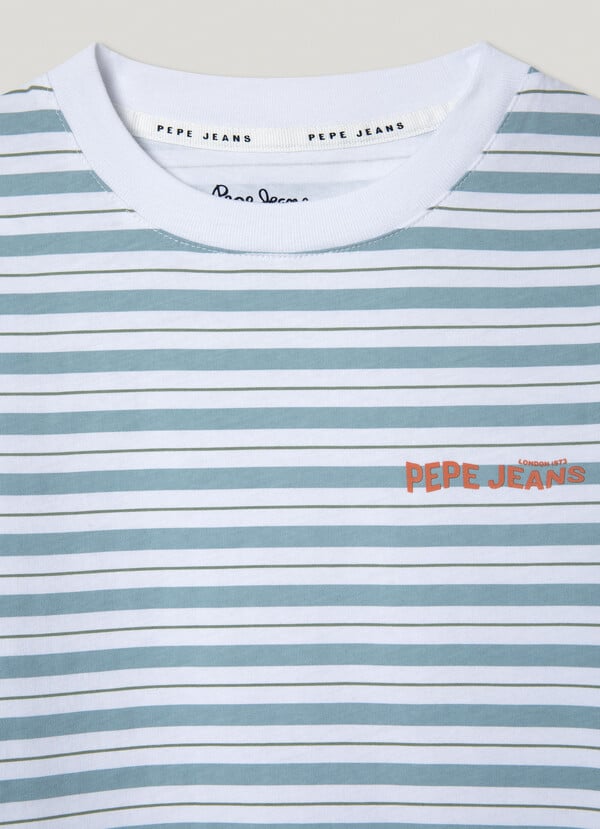 Pepe Jeans Camiseta Rayas Logo Estampado