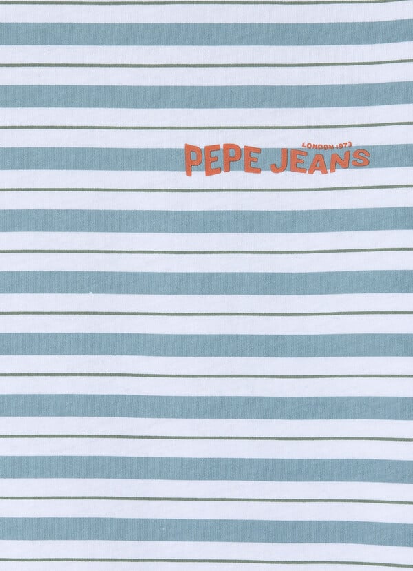 Pepe Jeans Camiseta Rayas Logo Estampado
