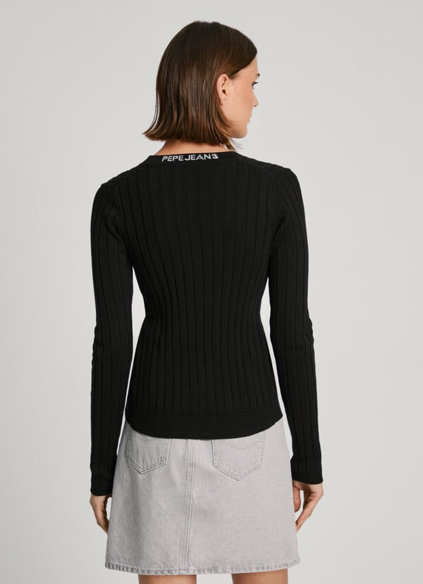 Pepe Jeans Cárdigan Canalé Cuello Pico