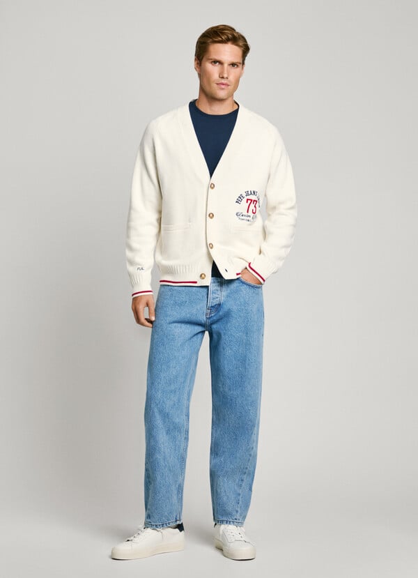 Pepe Jeans Cárdigan Logo Bordado Fit Relaxed