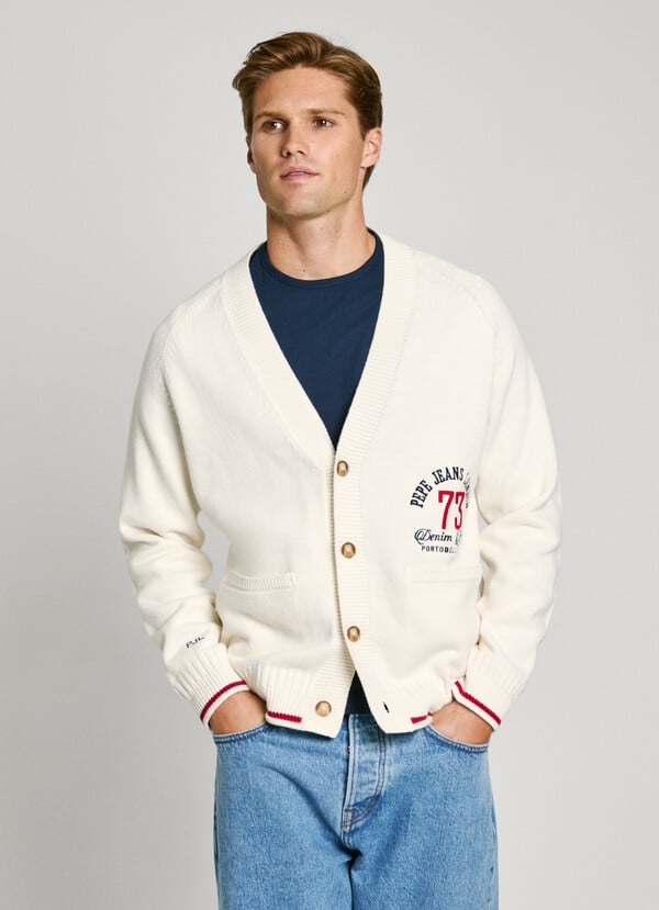 Pepe Jeans Cárdigan Logo Bordado Fit Relaxed