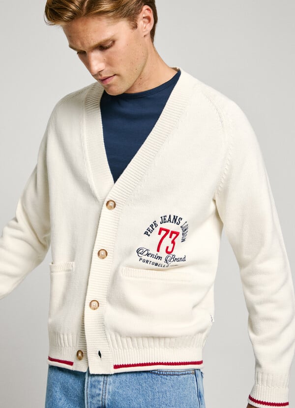 Pepe Jeans Cárdigan Logo Bordado Fit Relaxed