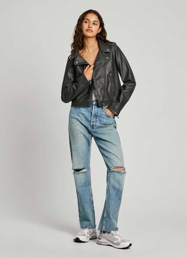Pepe Jeans Cazadora Biker Efecto Piel